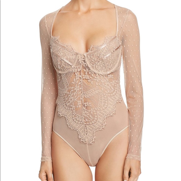bardot lace bodysuit